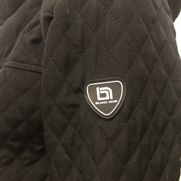 Blanc Noir Quilted Hoodie Coat, Large - Picture 2 of 5